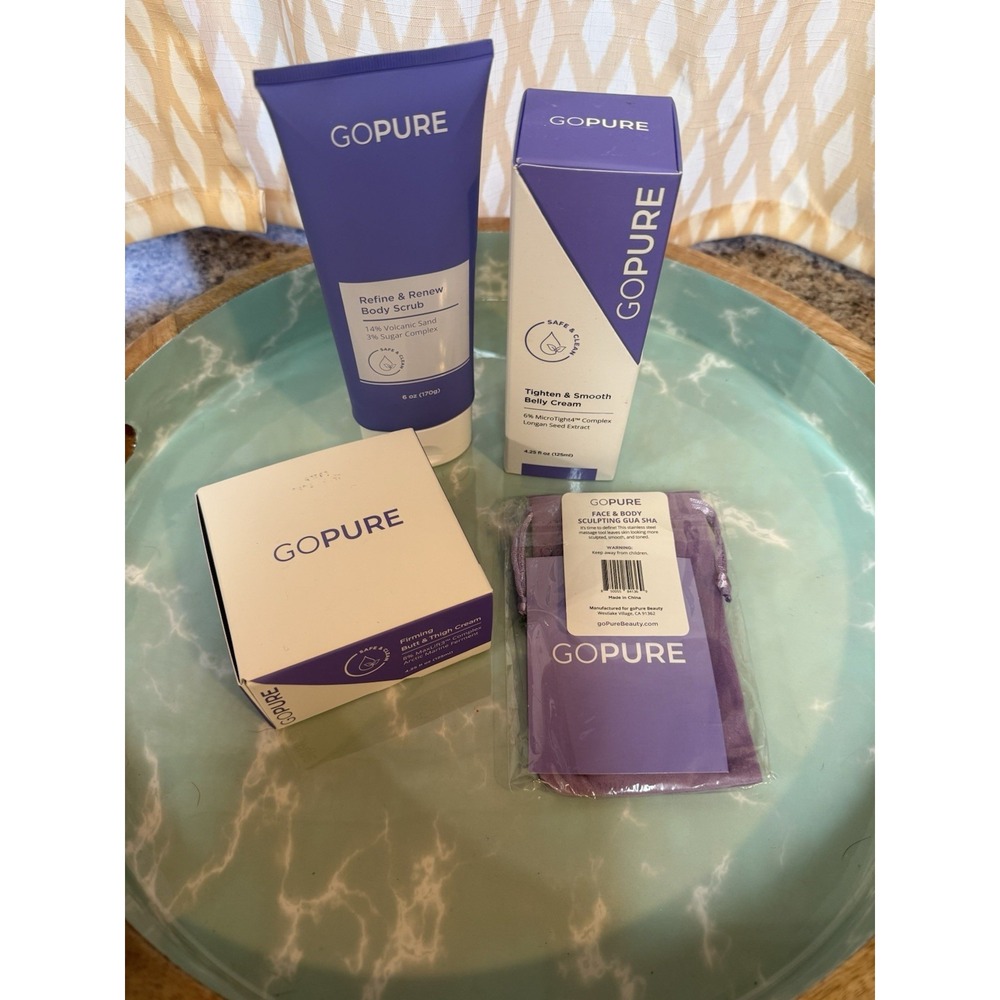 Gopure- Body Bundle!Firming Butt/thigh- Body Scrub-Belly Cream & Face Sculpting